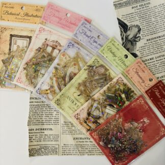 Vintage Themed Iridescent Stickers - 20pc