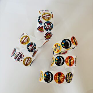 Bright Motivational & Comic Themed Stickers - 500pc