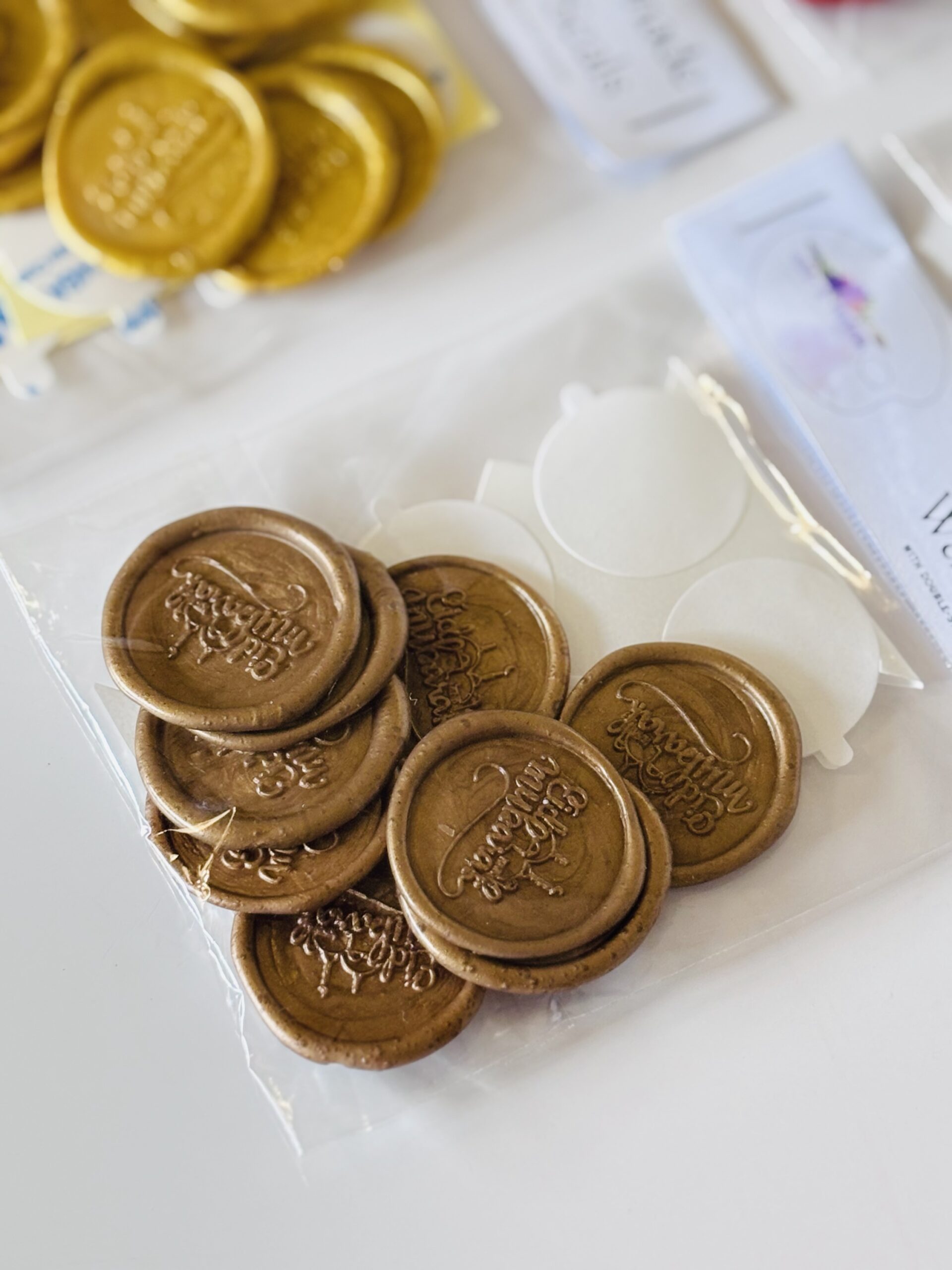English Eid Mubarak Readymade Wax Seals - 10pc - Image 2